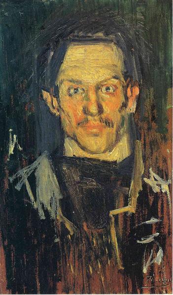 Pablo Picasso Classical Oil Painting Early Years Self Portrait - Click Image to Close